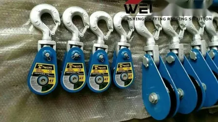 H418 Light Type Champion Snatch Block Single Sheave with Hook Swivel Hook Block Cable Pulley Block 